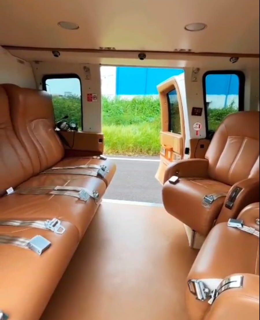 Forward club seating in the S-76C++ VIP cabin